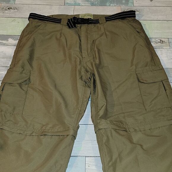 Rustic Ridge Green Hiking Pants Zip To Shorts sz Large - Picture 2 of 5